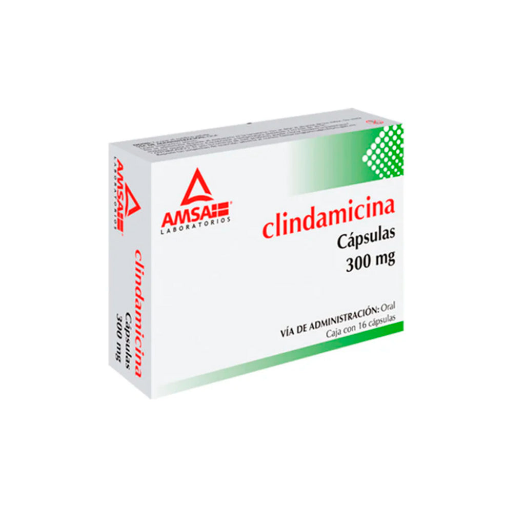 Clindamicina 300 Mg Con 16 Capsulas Amsa Generico 7501349020788