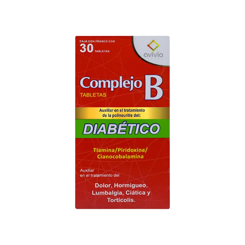 Complejo B Diabetico Con 30 Tabletas Ultra Generico 7502216803640