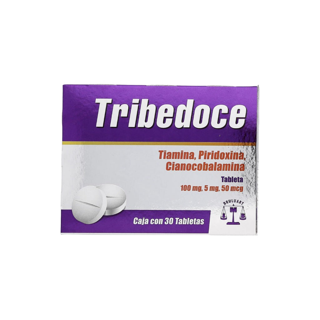 Complejo B Tribedoce 100 / 5 Mg / 50 Mcg Con 30Tab (Morado) 7502208894779