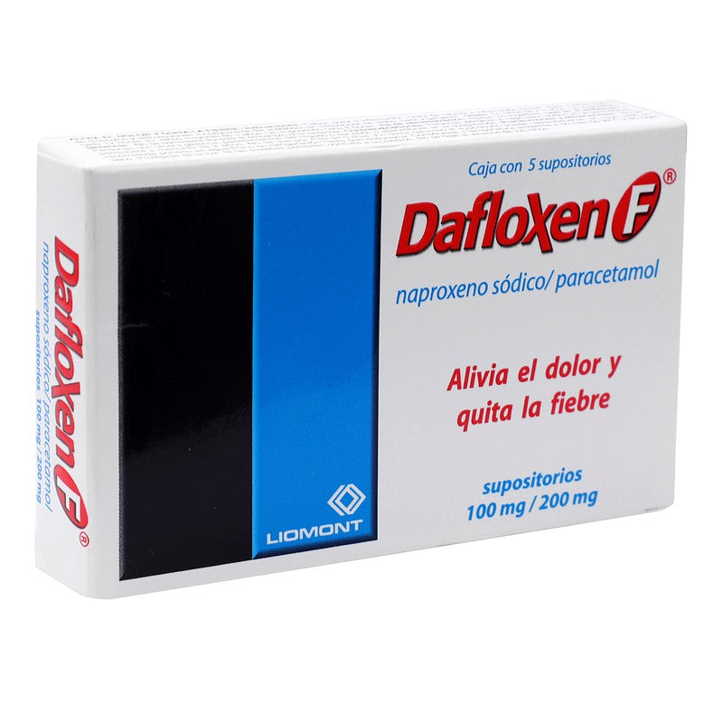 Dafloxen F 100Mg200Mg 5 Supositorios 7501299301968 2