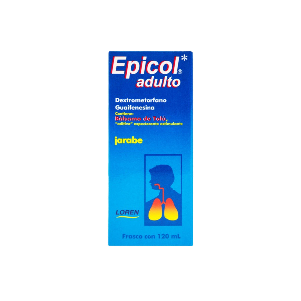 Dextrometorfano Guaifenesina Epicol Jarabe Adto 0.2 / 2 G / 100 Ml Frasco 120 Ml 637420440835