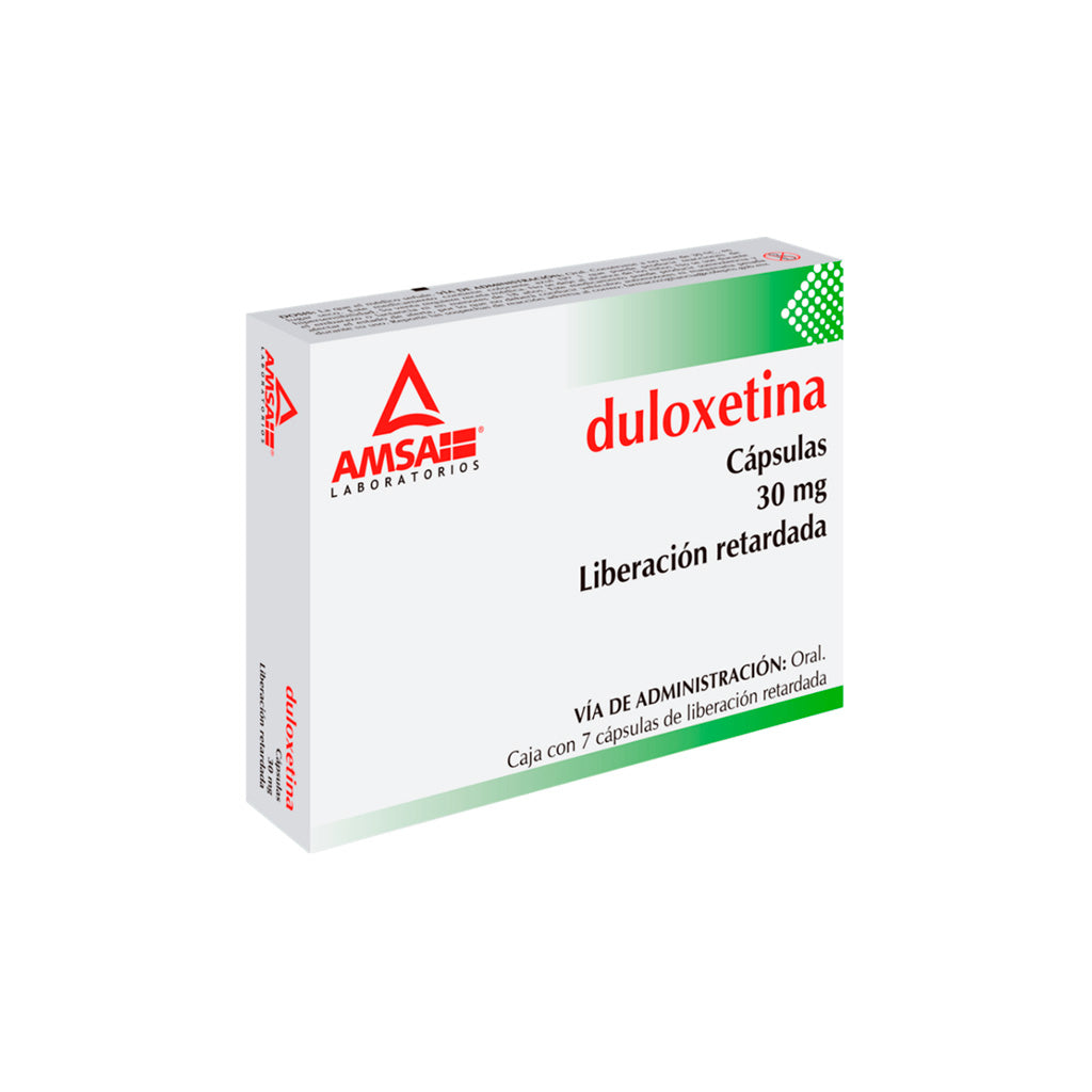 Duloxetina 30 Mg Lib Retard Con 7 Capsulas Generico Amsa 7501349024823