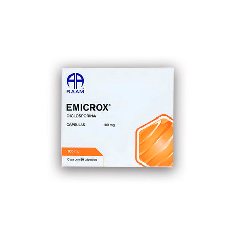 Emicrox 100 Mg Con 50 Tabletas Ciclosporina 7502227875636