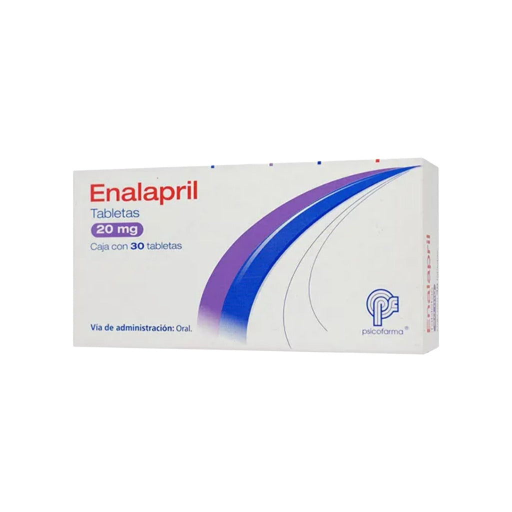 Enalapril 20 Mg Con 30 Tabletas Generico Psicofarma Generico 7501384543068