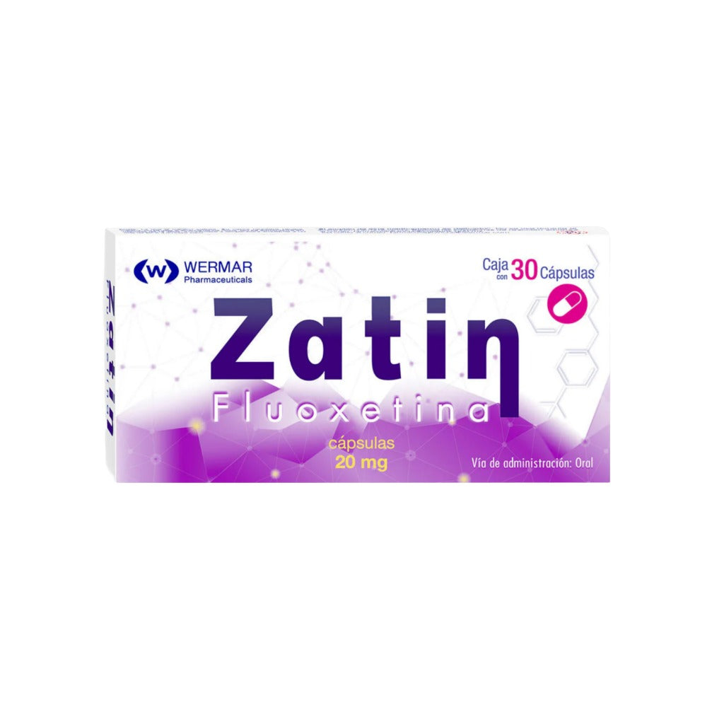 Fluoxetina Zatin 20 Mg Con 14 Capsulas 7503003738725