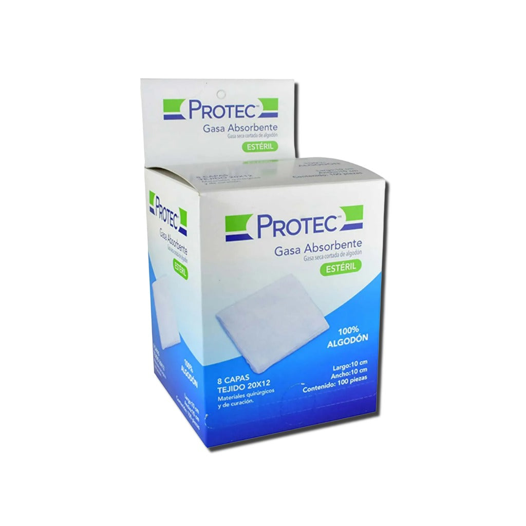 Gasa Esteril 10 X10 Cm Sob C/100 Protec 7501048613700