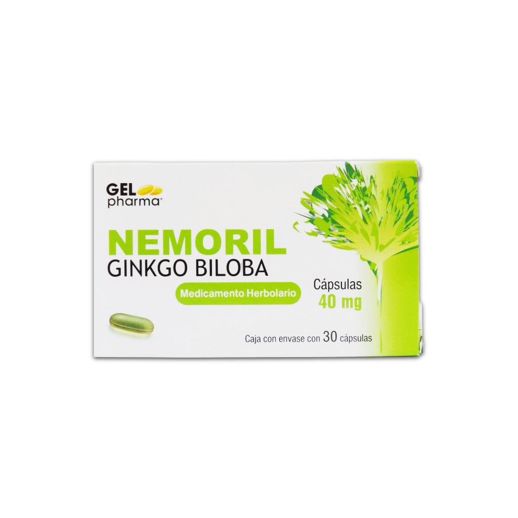 Ginko Biloba Nemoril 40 Mg Con 30 Capsulas 7503002047637