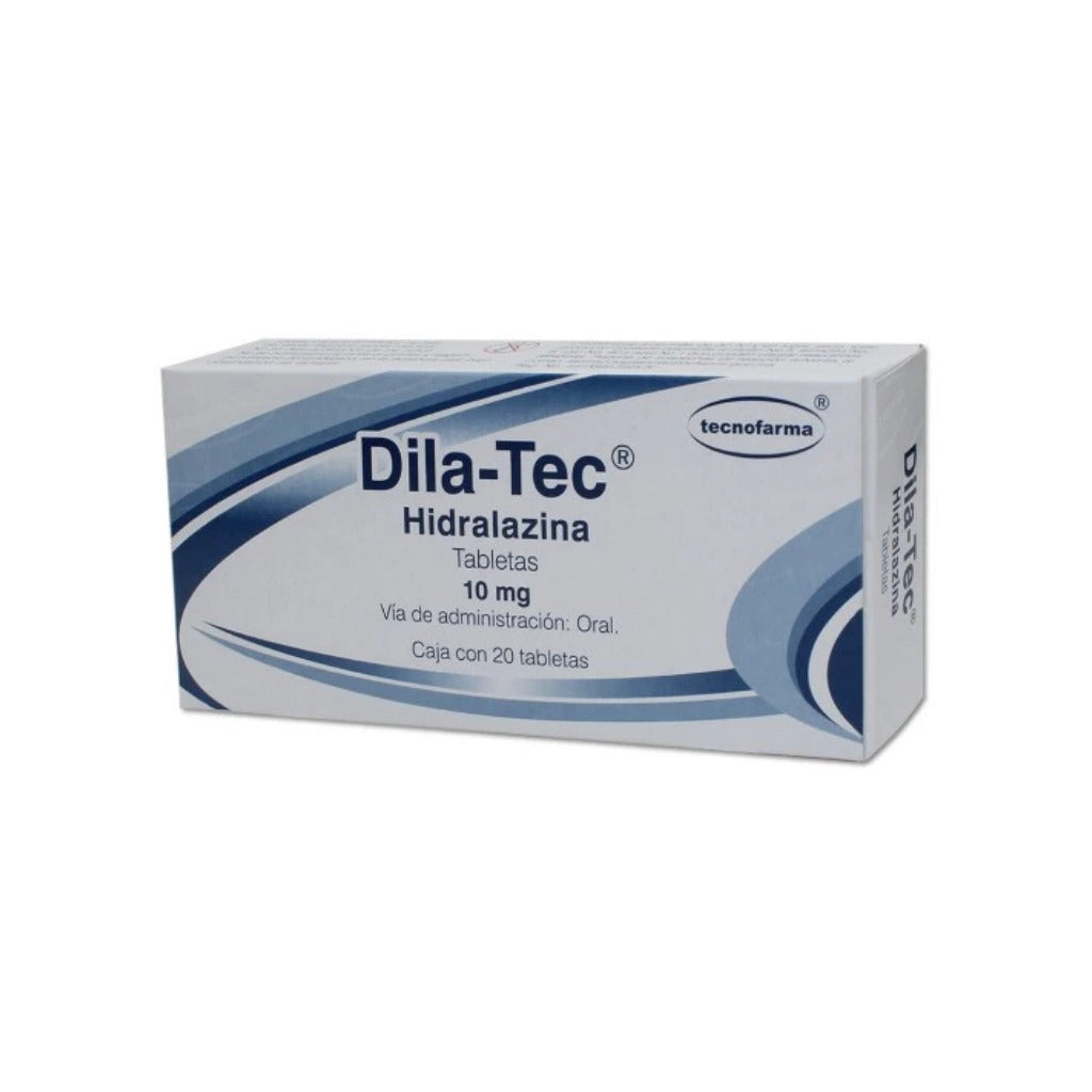 Hidralazina Dila Tec 10 Mg Con 20 Tabletas 7501471888829