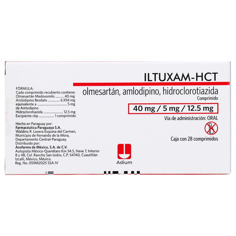 Iltuxam-Hct 40Mg5Mg12.5Mg 28 Comprimidos 7841141003764 7