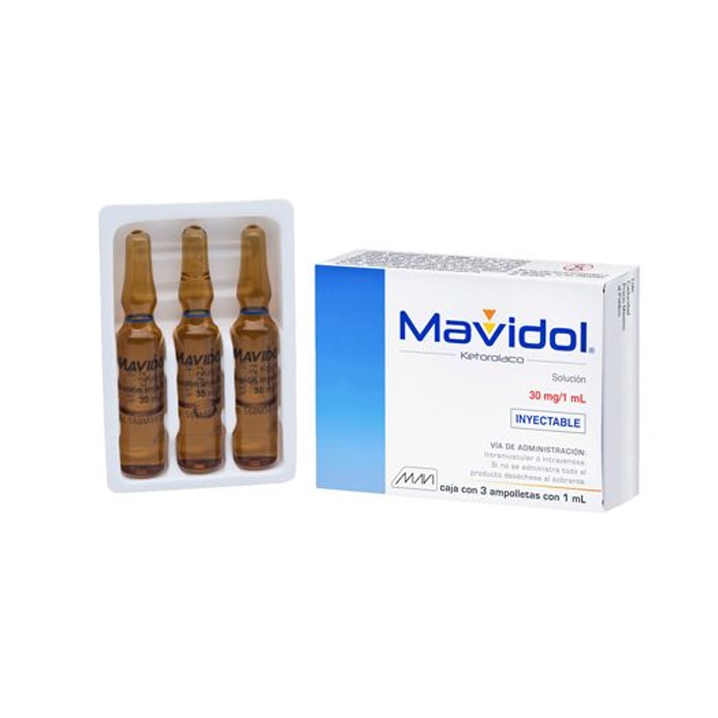 Ketorolaco Mavidol Solución Inyectable Con 3 Ampulas 785120754773