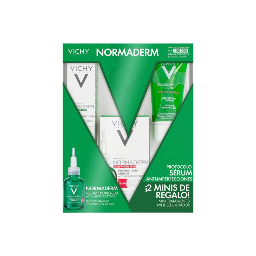 Kit-89 Mineral 50 Ml +Normaderm Serun Probio Bha 5 Ml + Dercos Anti-Caspa 30 Ml Vichy 7509552972122