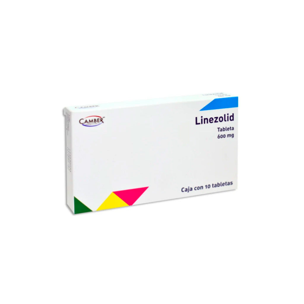 Linezolid 600 Mg Con 10 Tabletas Camber 7506442701794