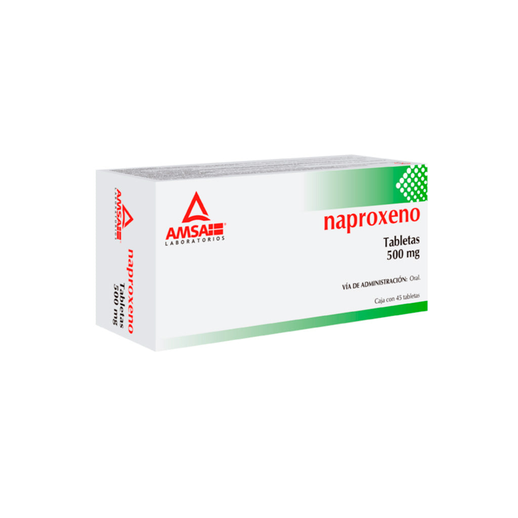 Naproxeno 500 Mg 4Con 5 Tabletas Amsa Generico 7501349021655