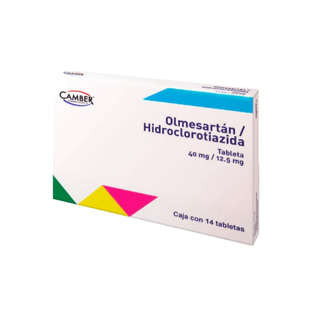 Olmesartan/Hidroclorotiazida 40712.5 Mg 28 Tabletas Camber 7506442700827