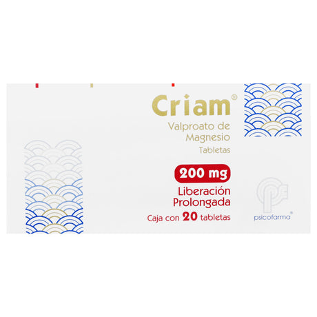7501384545130-Criam 200 Mg Lib Prol Con 20 Tabletas-1