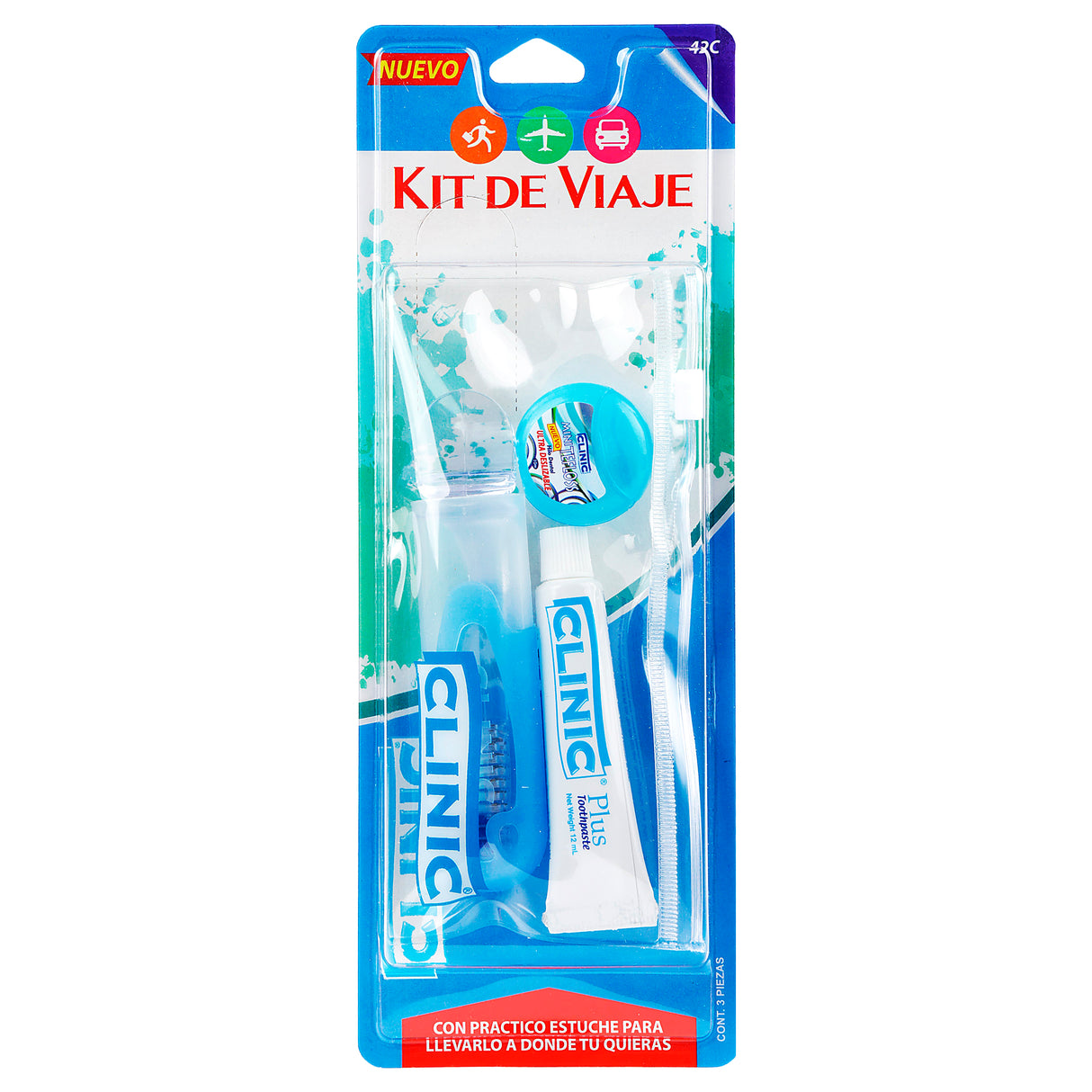 7501072601421-Kit De Viaje Clinic Cepillo-Pasta-Hilo-1