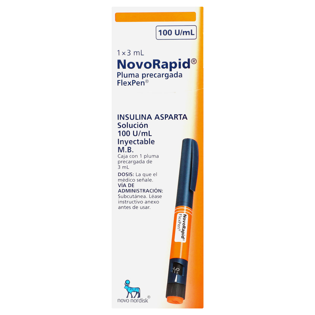 7503007822291-Novorapid Flexpen Pluma 100U / Mml 3 Ml-1