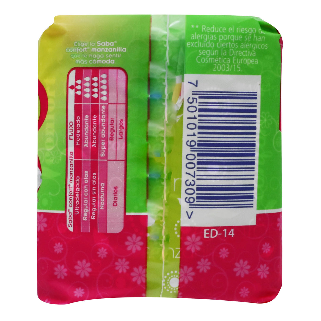 7501019007309-Toallaa Sanitaria Saba Con / Manz / Delgada Con 14-4