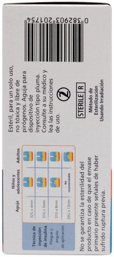 382903201754-Aguja Bd Ultra Fine 8 Mm 31 G Con 10-8