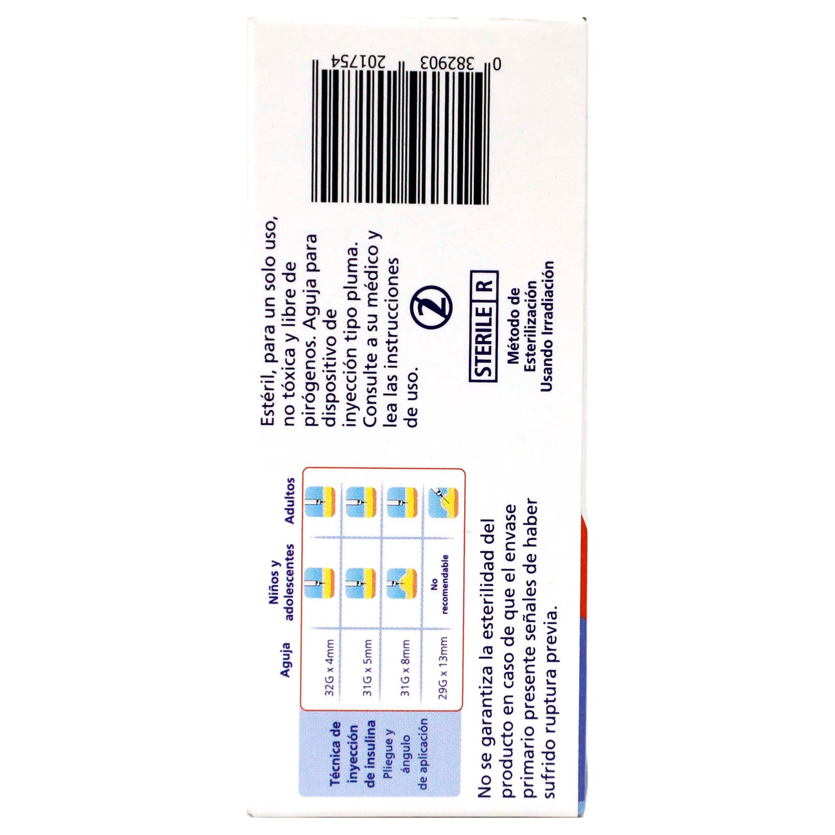 382903201754-Aguja Bd Ultra Fine 8 Mm 31 G Con 10-9