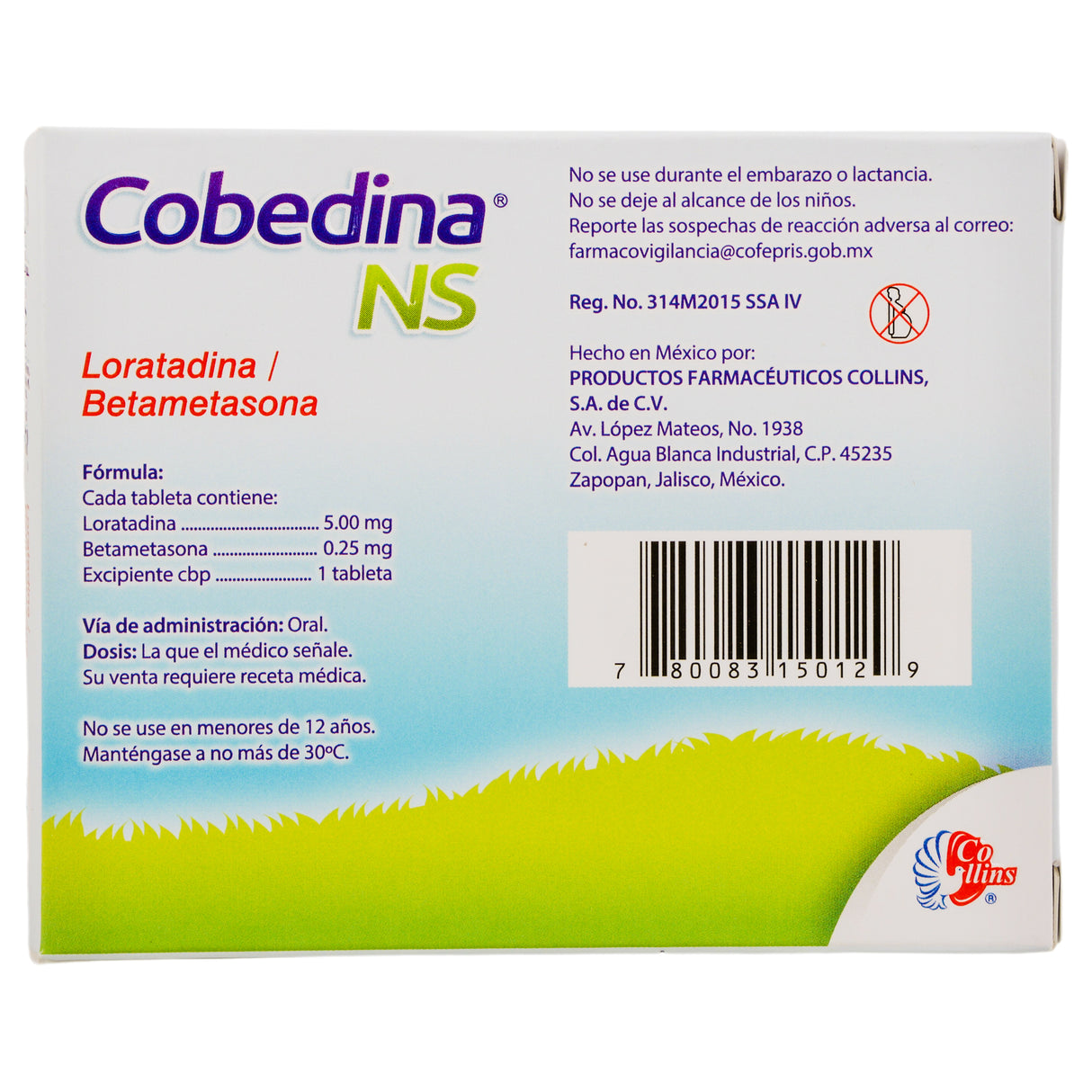 780083150129-Loratadina Betametasona Cobedina Ns 5 / 0.25 Mg Con 10 Tabletas-7