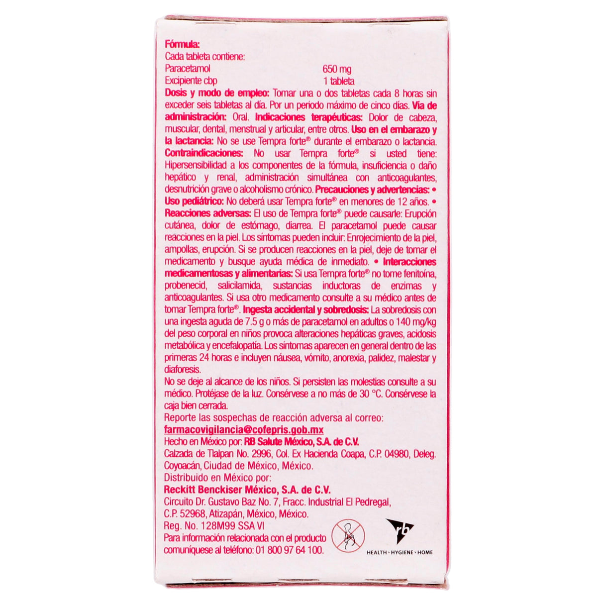 7501058791306-Tempra Forte 650 Mg Con 4 Tabletas-7