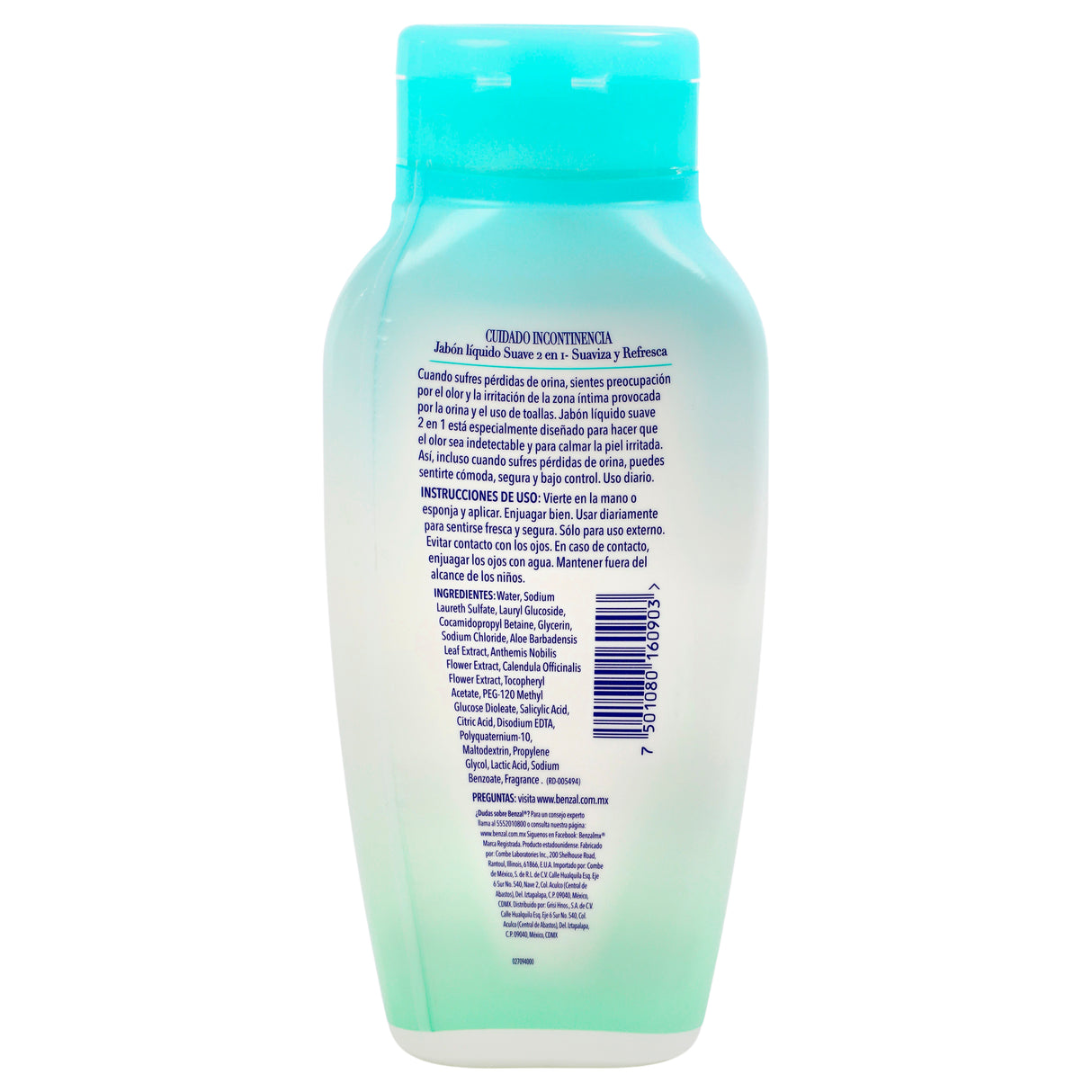 7501080160903-Jabón Liq Benzal 2 En 1 Suv / Ref 240 Ml-4