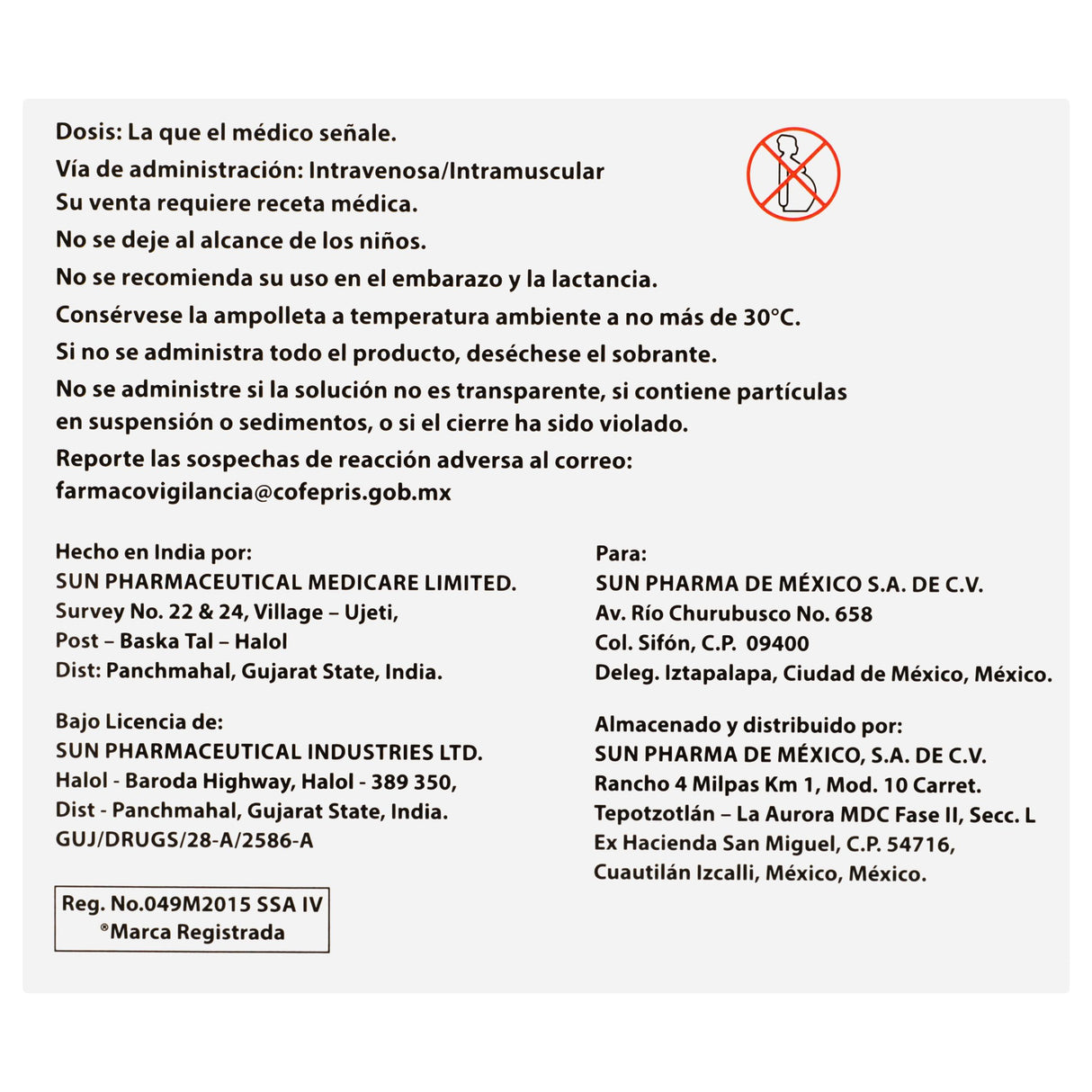7503006916960-Zunun 500 Mg Solución Inyectable 5X2 Ml N-6