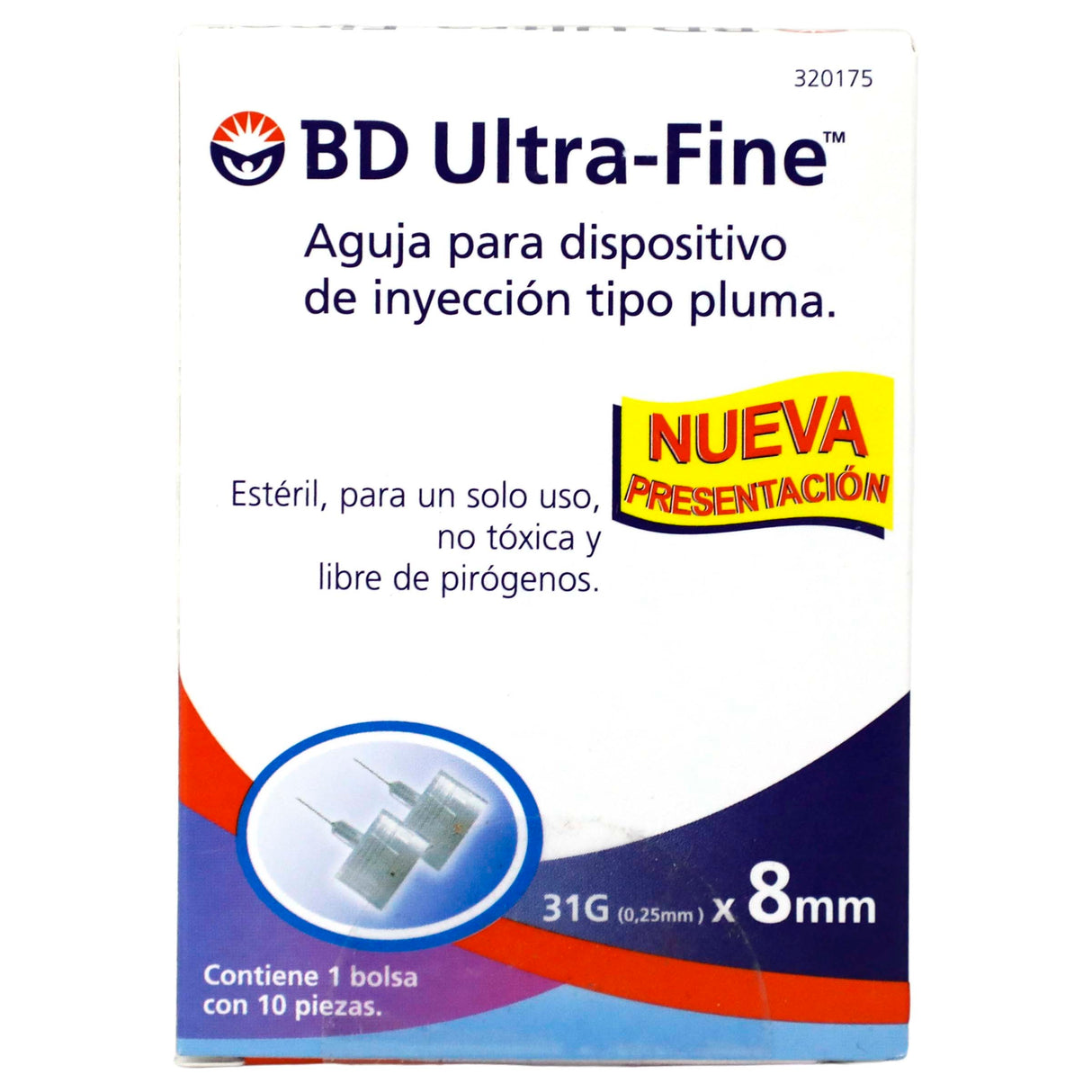 382903201754-Aguja Bd Ultra Fine 8 Mm 31 G Con 10-13