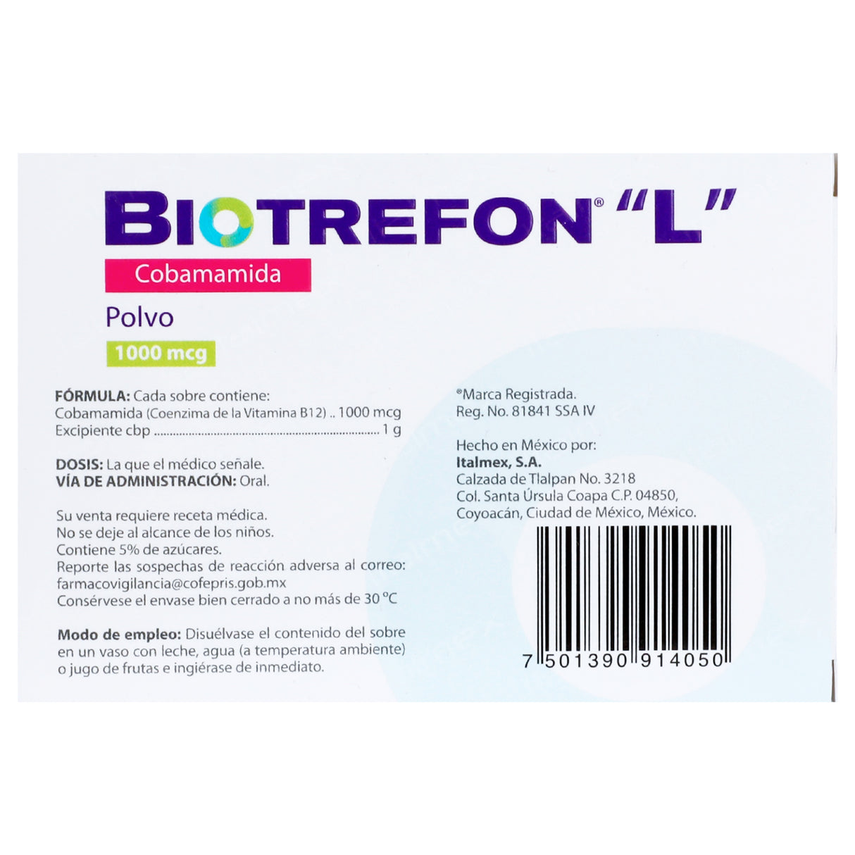 7501390914050-Biotrefon L 1000 Mcg Polvo Con 48Sb-7
