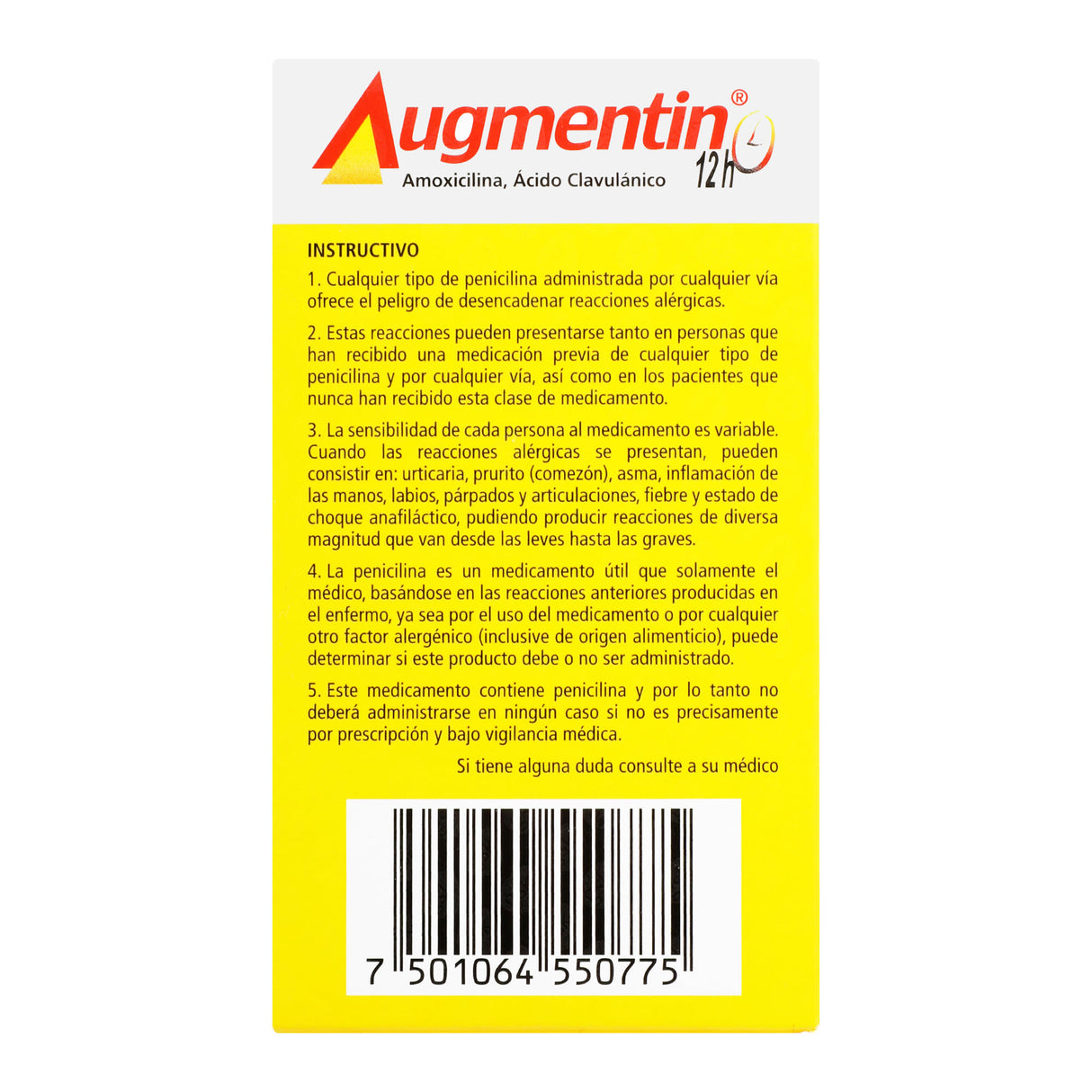 7501064550775-Augmentin Ped 200 / 28.5 / 5 40 Ml Suspension 12Hrs-6