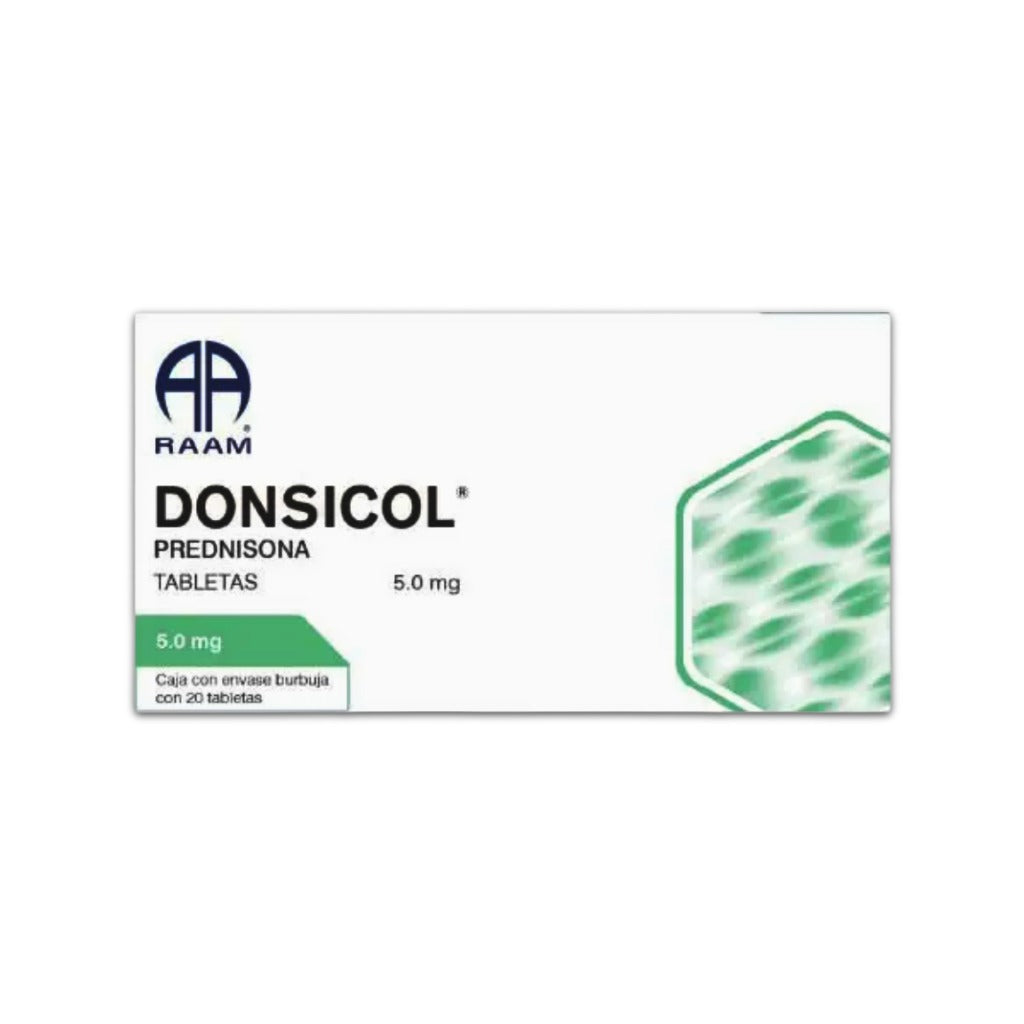 Prednisona Donsicol 5Mg 20 Tabletas Raam 7502227876107