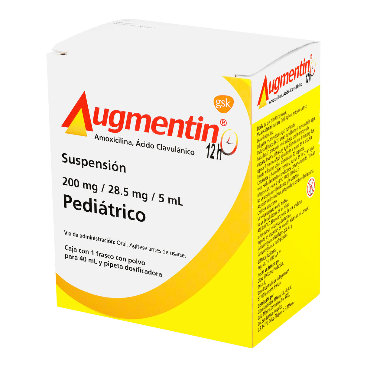 7501064550775-Augmentin Ped 200 / 28.5 / 5 40 Ml Suspension 12Hrs-3