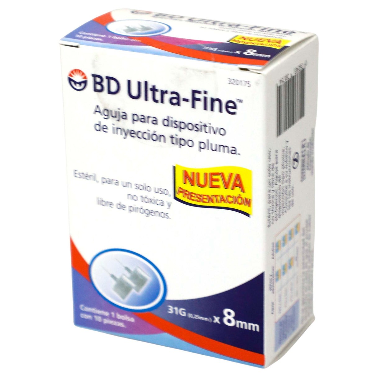 382903201754-Aguja Bd Ultra Fine 8 Mm 31 G Con 10-7
