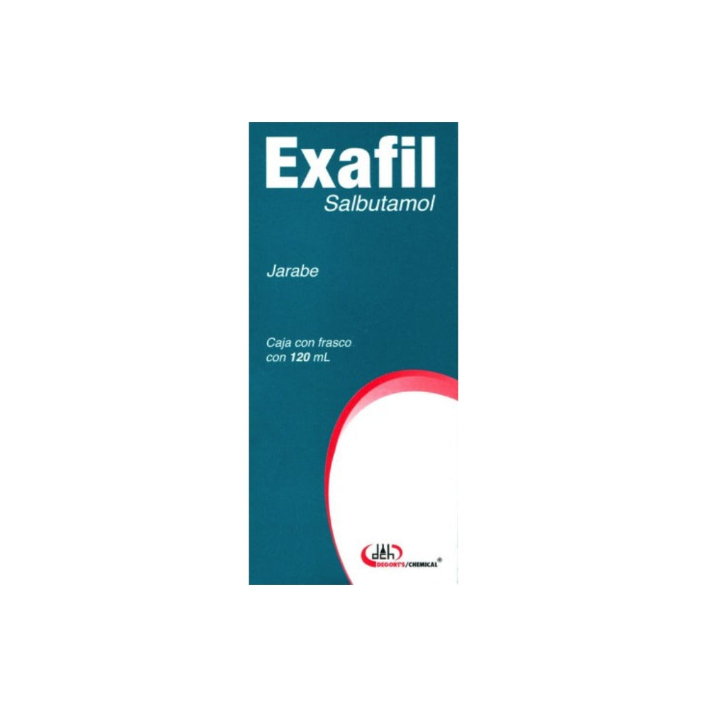 Salbutamol Exafil Jarabe 120 Ml 2 M / 5 Ml Generico 7501825301035