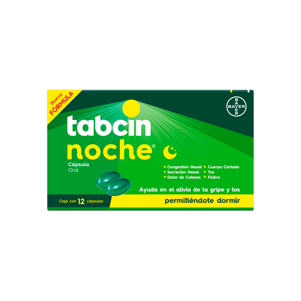 Tabcin Noche Nf Con 12 Capsulas 7501008499702