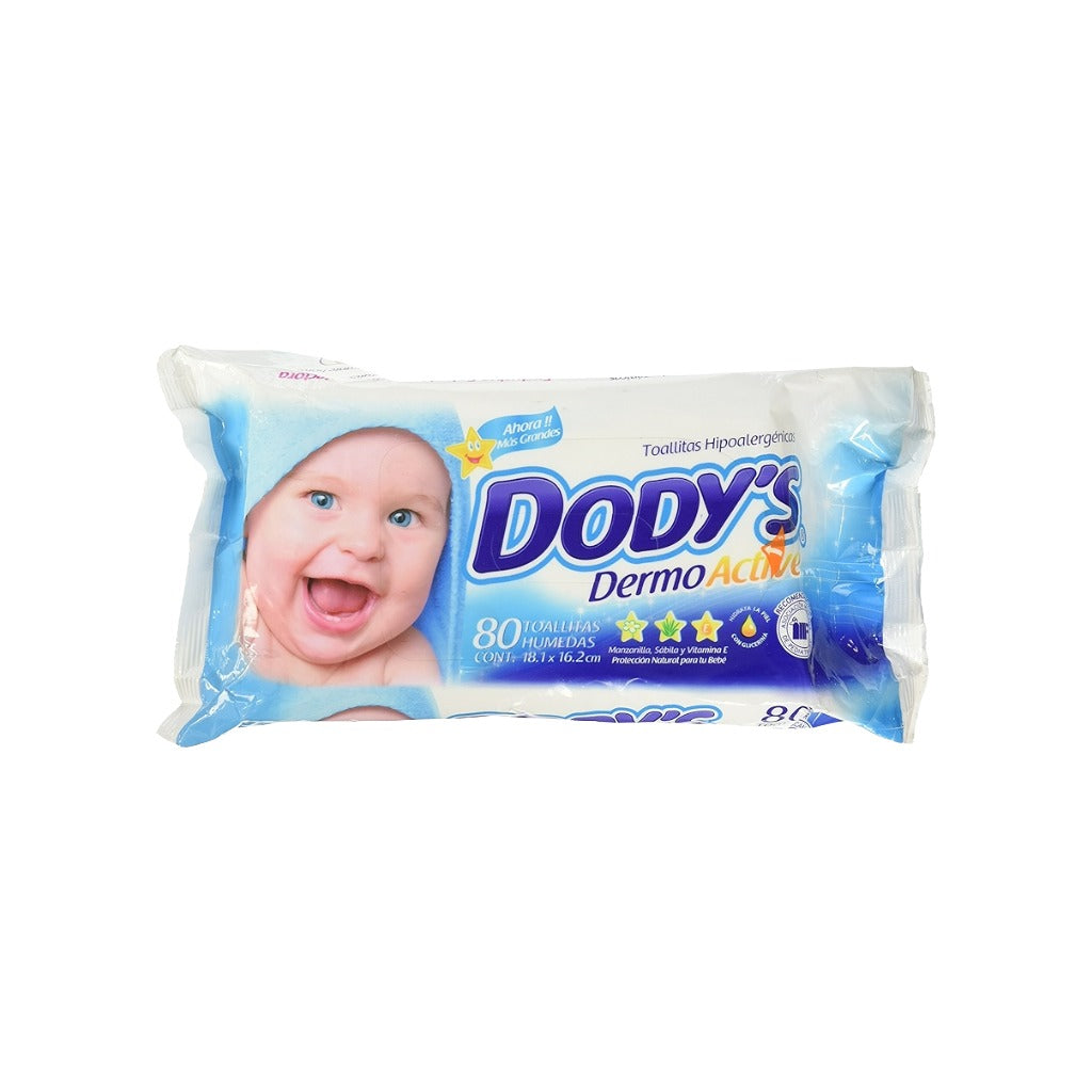 Toallaitas Humedas Dodys Dermo Active Azul Con 30 7502221010798