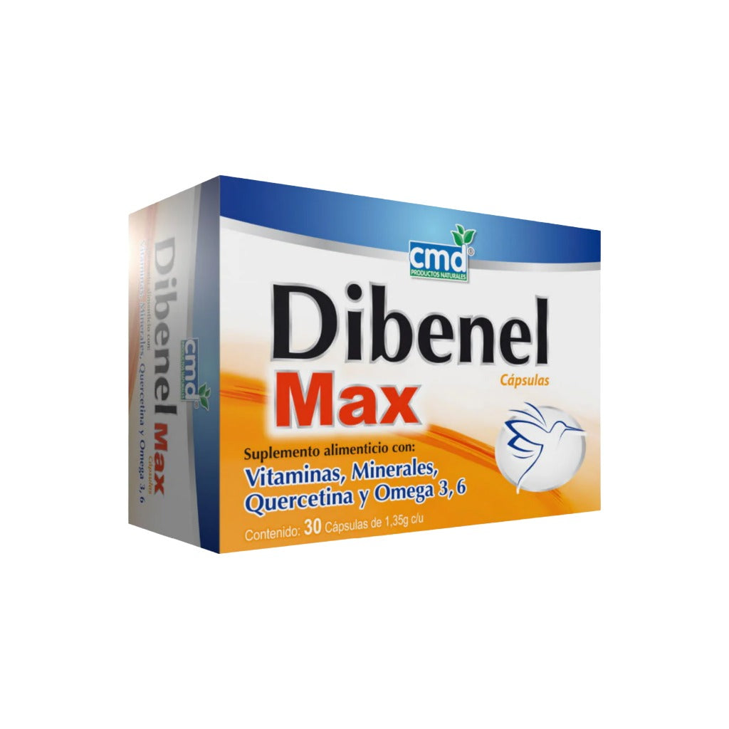 Vit,Minerales,Quercetina Y Omega3,6 Dibenel Max Con 30 Capsulas 7501590282829