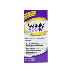 Caltrate 600+M Con 60 Tabletas
