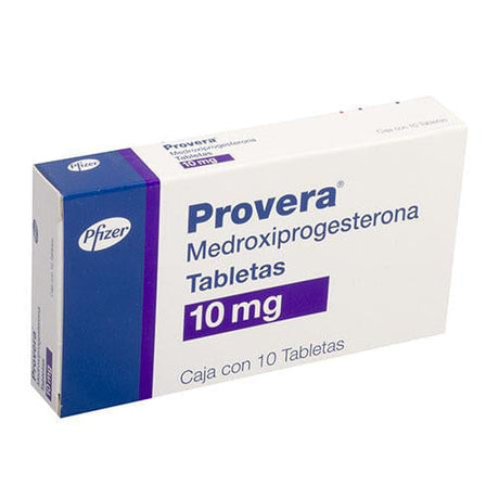 Provera 10 Mg Con 10 Tabletas