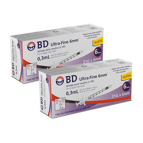 Jeringa Bd Ultrafine 0.3 Ml 31 Gx6Mm Caja Con 10