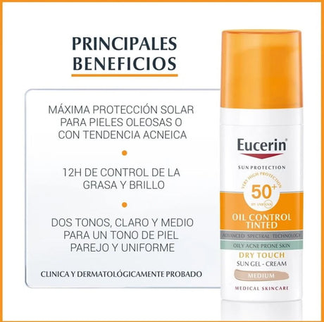 Bloq Fps50 Oil Control Sun T / S Tinted Medio 50 Ml Eucerin