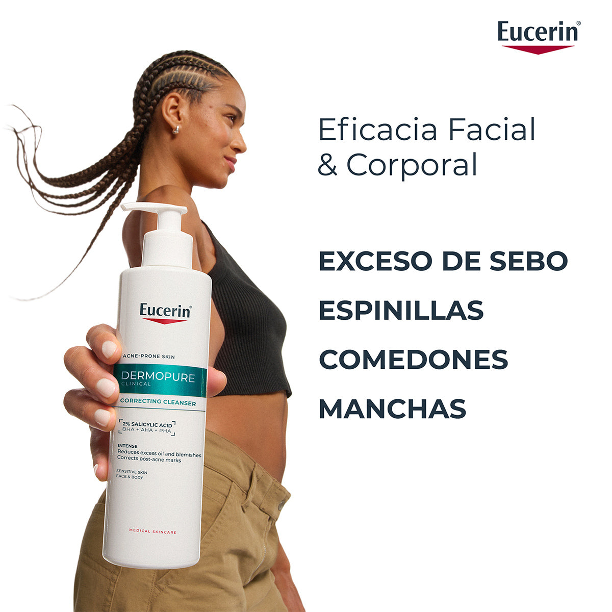 Dermopure Oil Control Gel Limpiador Post Imperfecciones 400 Ml Eucerin