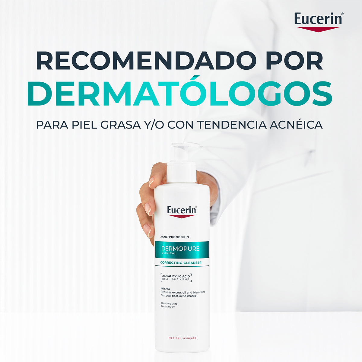 Dermopure Oil Control Gel Limpiador Post Imperfecciones 400 Ml Eucerin