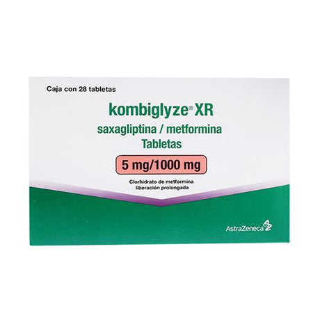 Kombiglyze Xr 5 Mg / 1000 Mg Con 28 Tabletas
