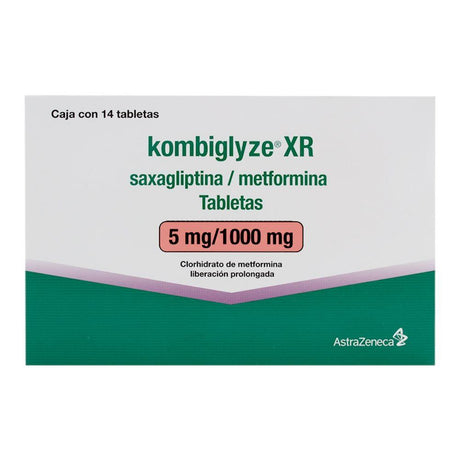 Kombiglyze Xr 5 Mg / 1000 Mg Con 14 Tabletas