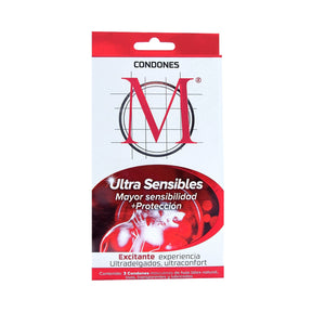 Preservativo M Force Ultrasensi Con 3
