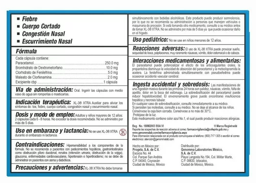 Xl3 Xtra Con 12 Caps.