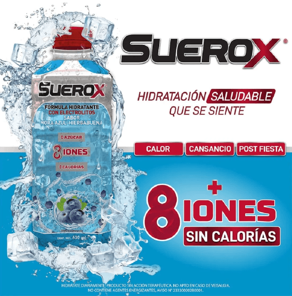 Suerox 8Iones Mora Azul-Hierb 630 Ml