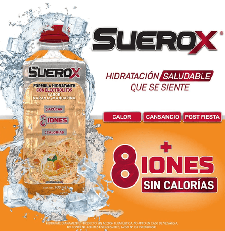 Suerox 8Iones Naranaranja-Mandarina 630 Ml
